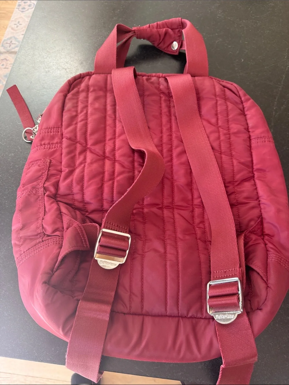 Dr. Martens Burgundy Nylon Backpack Tote